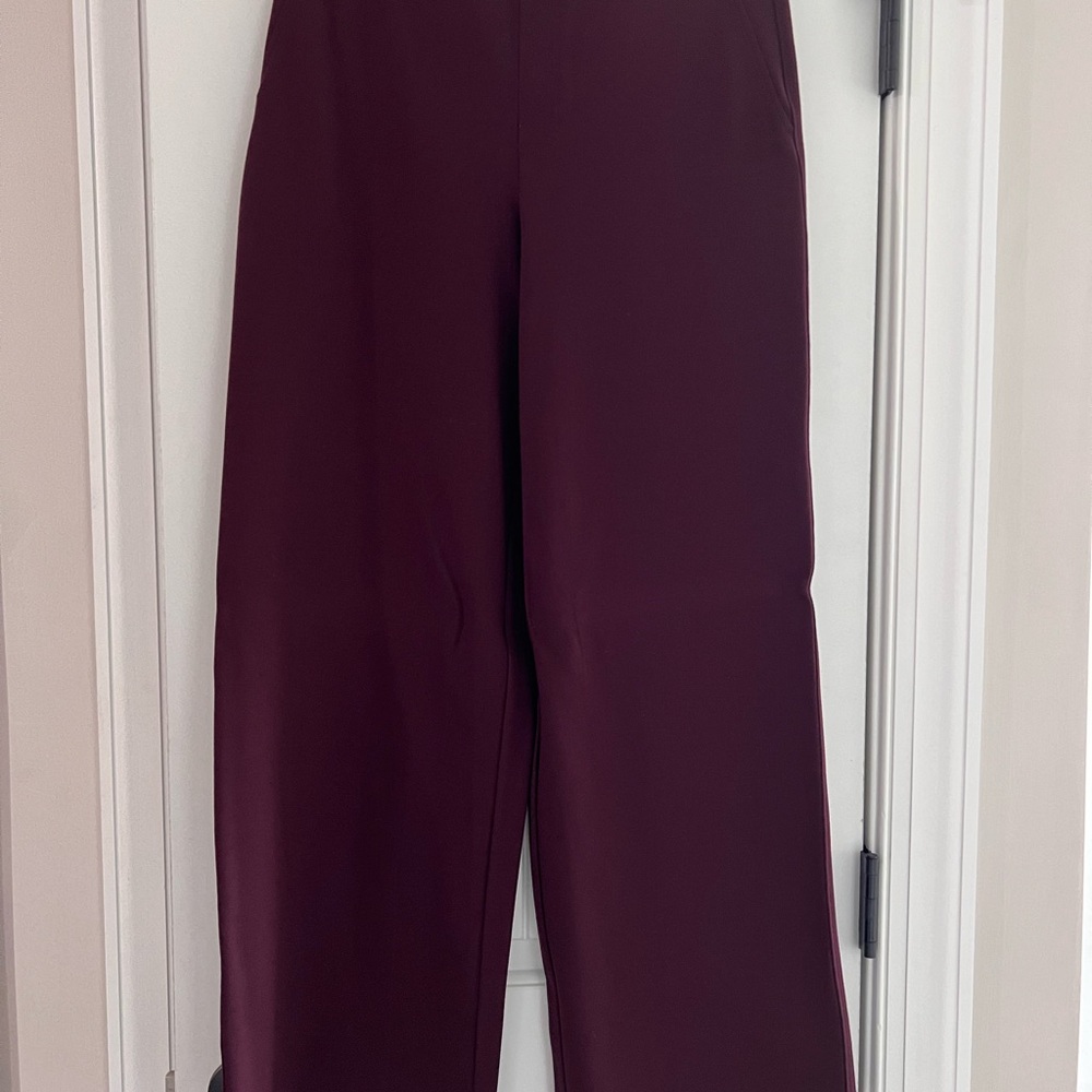 Nine West Maroon Wide-Leg Trousers